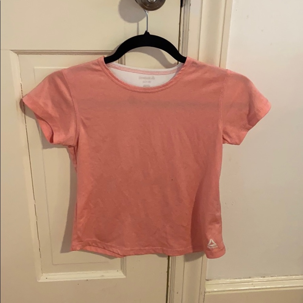 Youth girls pink Reebok athletic shirt